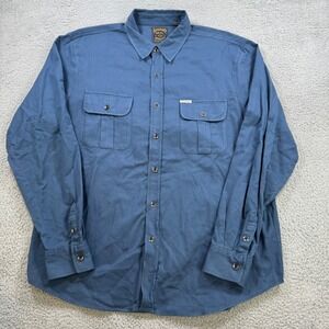 Sendero Provisions Co Mens XXL Blue Sendero Real Quality Cotton Work Shirt